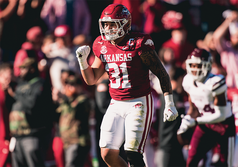 Grant Morgan of Arkansas football